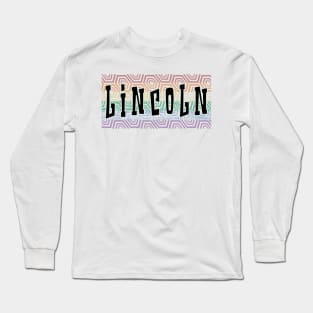 LGBTQ PATTERN AMERICA LINCOLN Long Sleeve T-Shirt